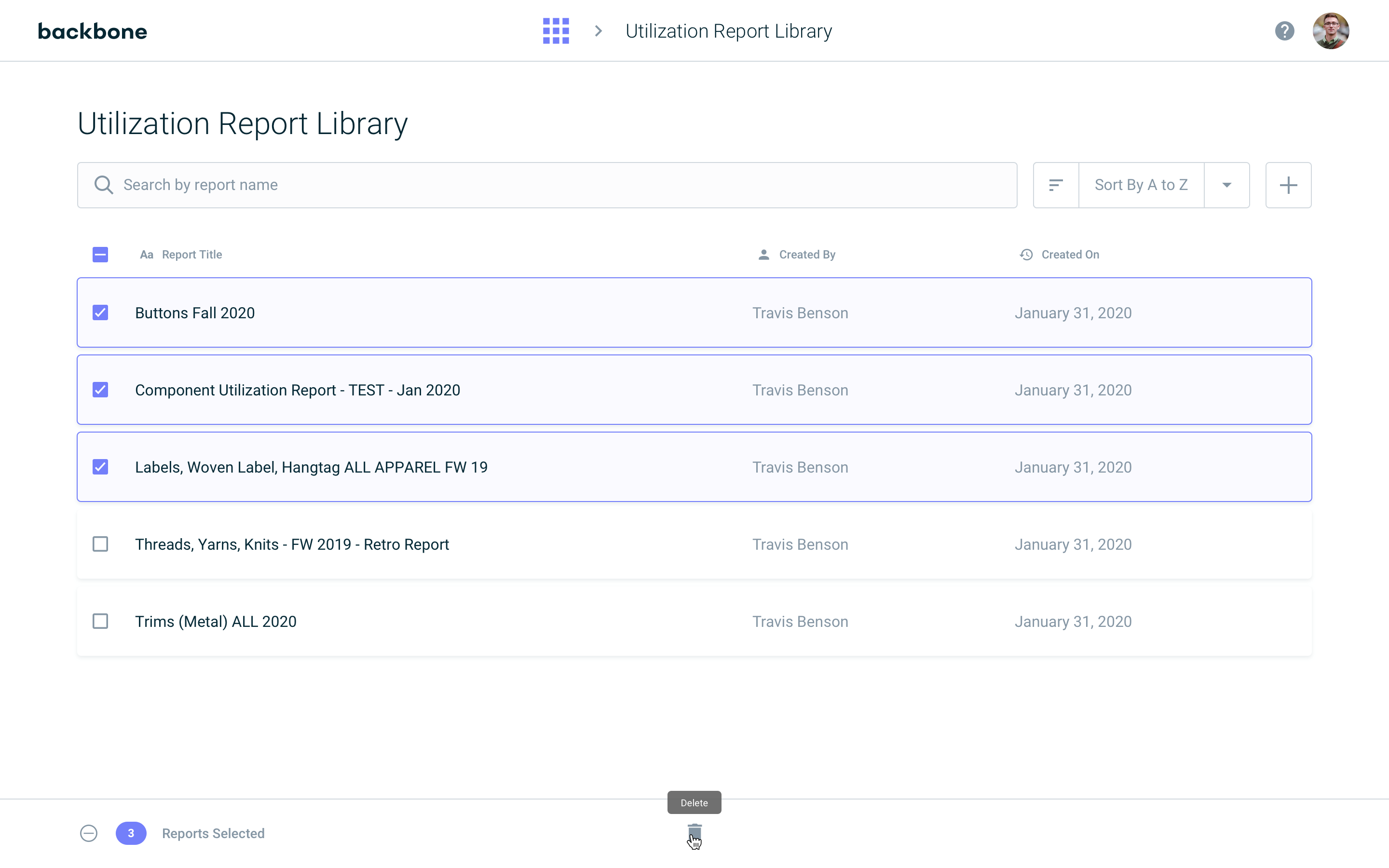 report library screenshot